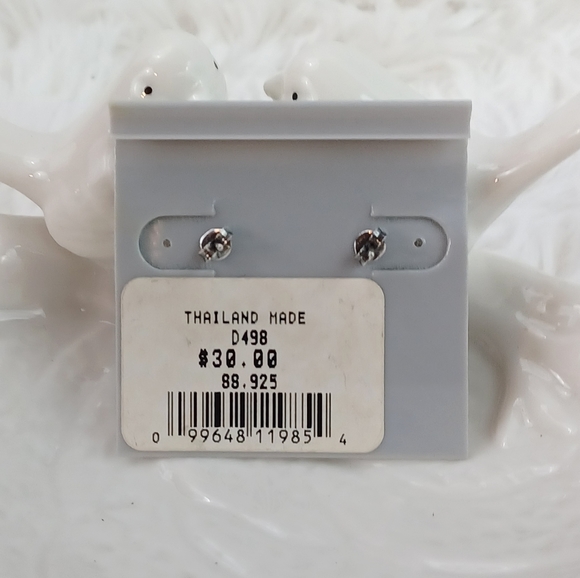 Sterling Silver Cluster Earrings - Picture 5 of 8